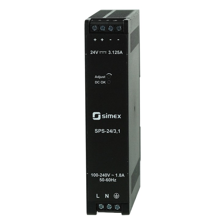 DIN rail power supply SPS-24/3,1 75W