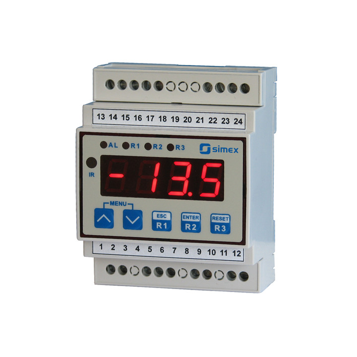 DIN mounted temperature meter SRT-L70