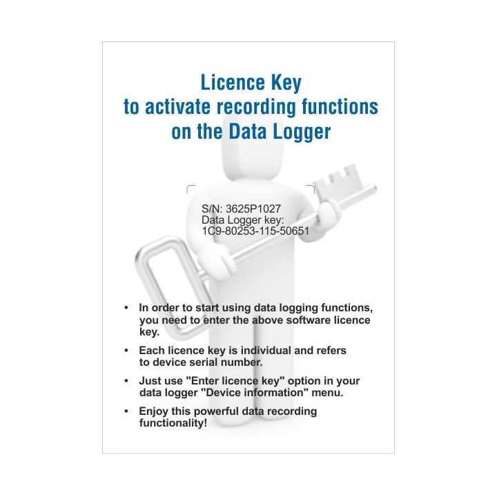 Data logging licence key LKS